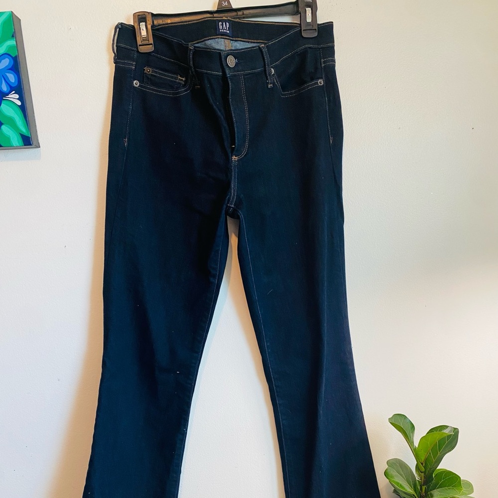 Gap Perfect Boot 30L Dark Wash 10 inch rise